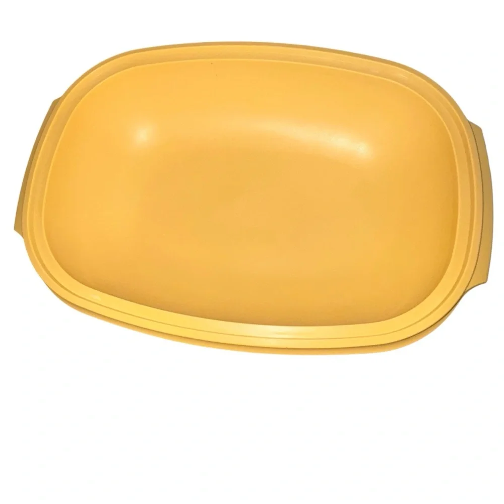 Vintage‎ Tupperware Oval Microwave Steamer Cooker Yellow 1273-4 W Insert & Lid